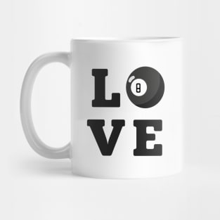 Love Billiard ball 8 Black Mug